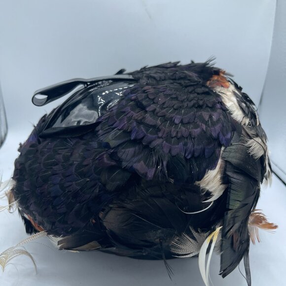 🎩 Vintage Christian Dior Feathered Hat – Paris-New York Label - Picture 6 of 12